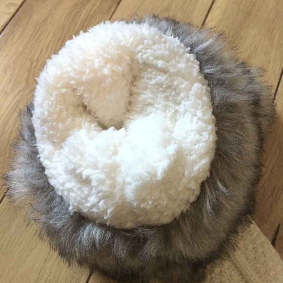 Chunky Knit Faux-fur Trimmed Reading Socks - Picture 7 of 15